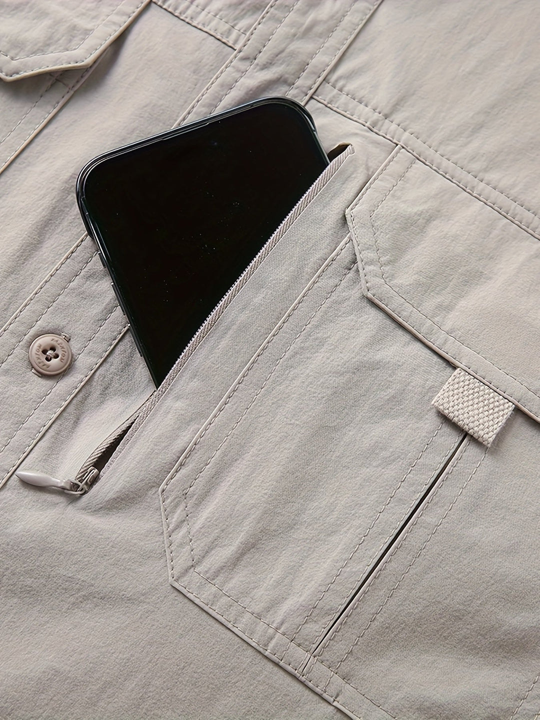 Multi-Pocket Cargo Shirt for Men, Rugged Style