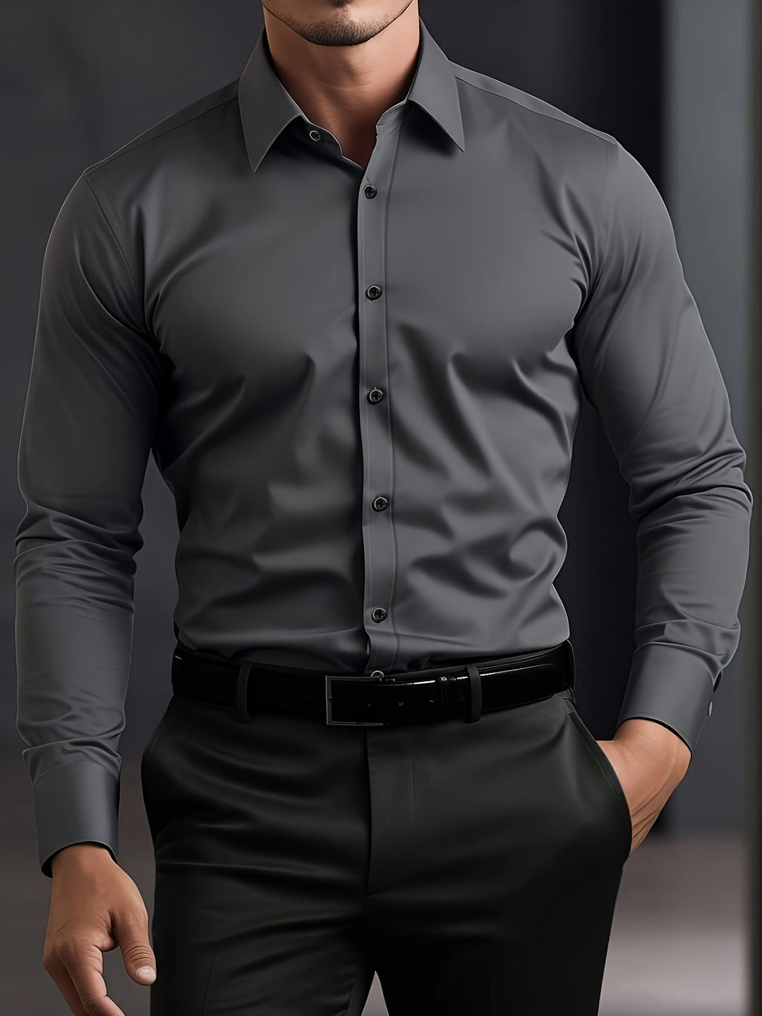 Long Sleeve Shirt for Men, Tailored Style