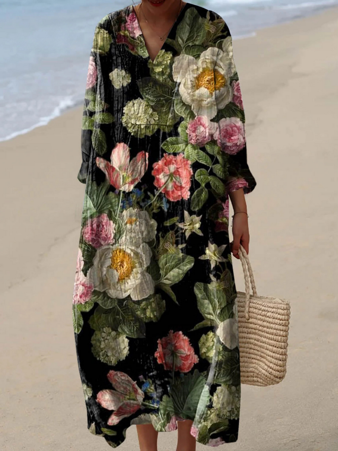 Vintage Lovely Floral Art Dress for Women