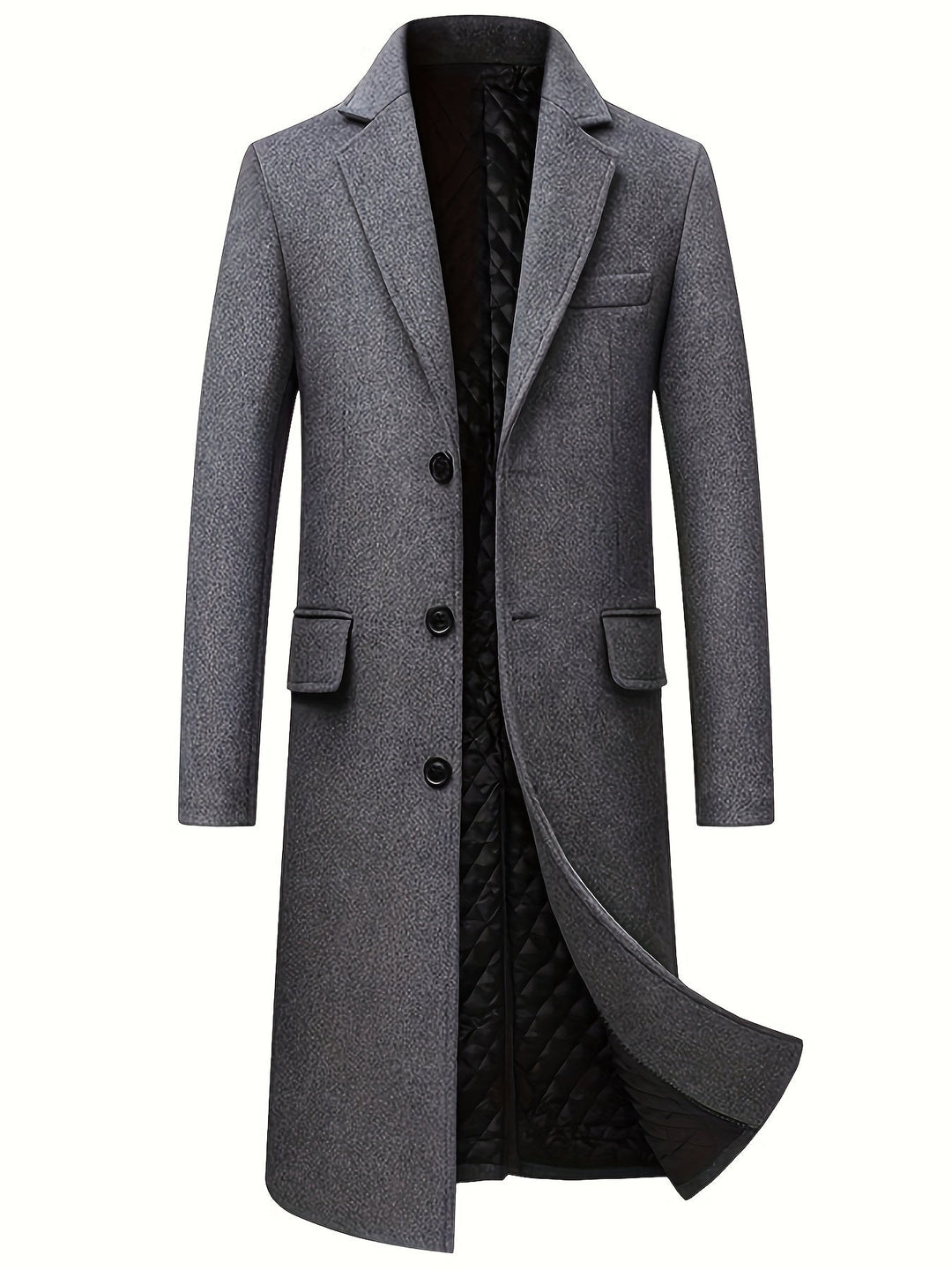 Long Overcoat for Men, Refined Style