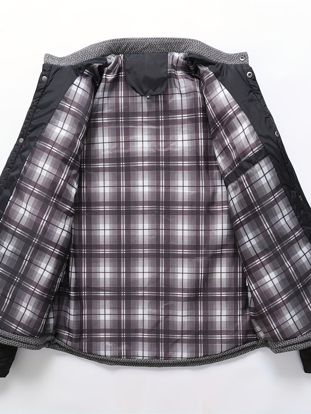 Plus Size Quilted Stand-Collar Jacket for Men