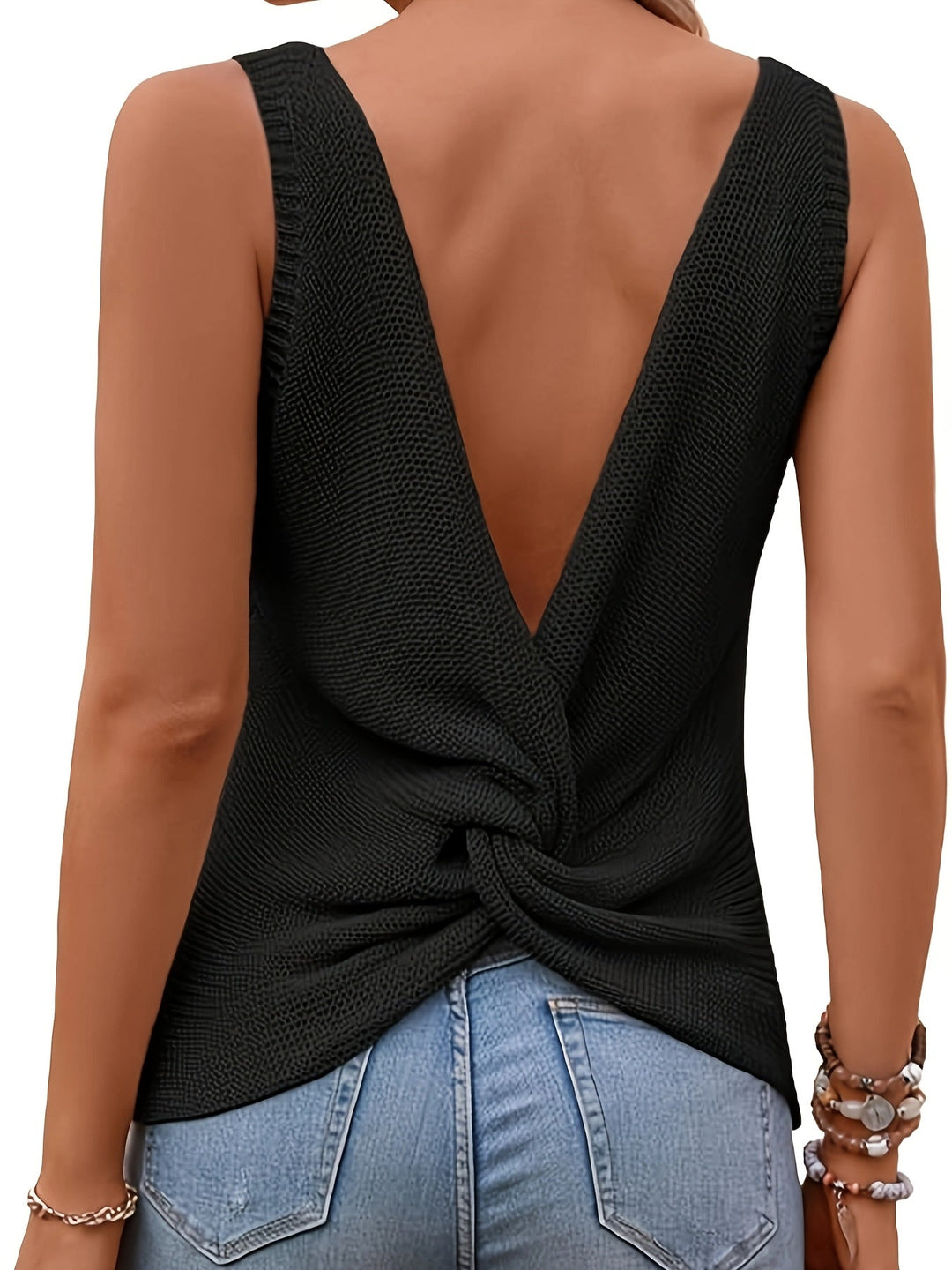 Sleeveless Knit Tank Top for Women, Relaxed Style