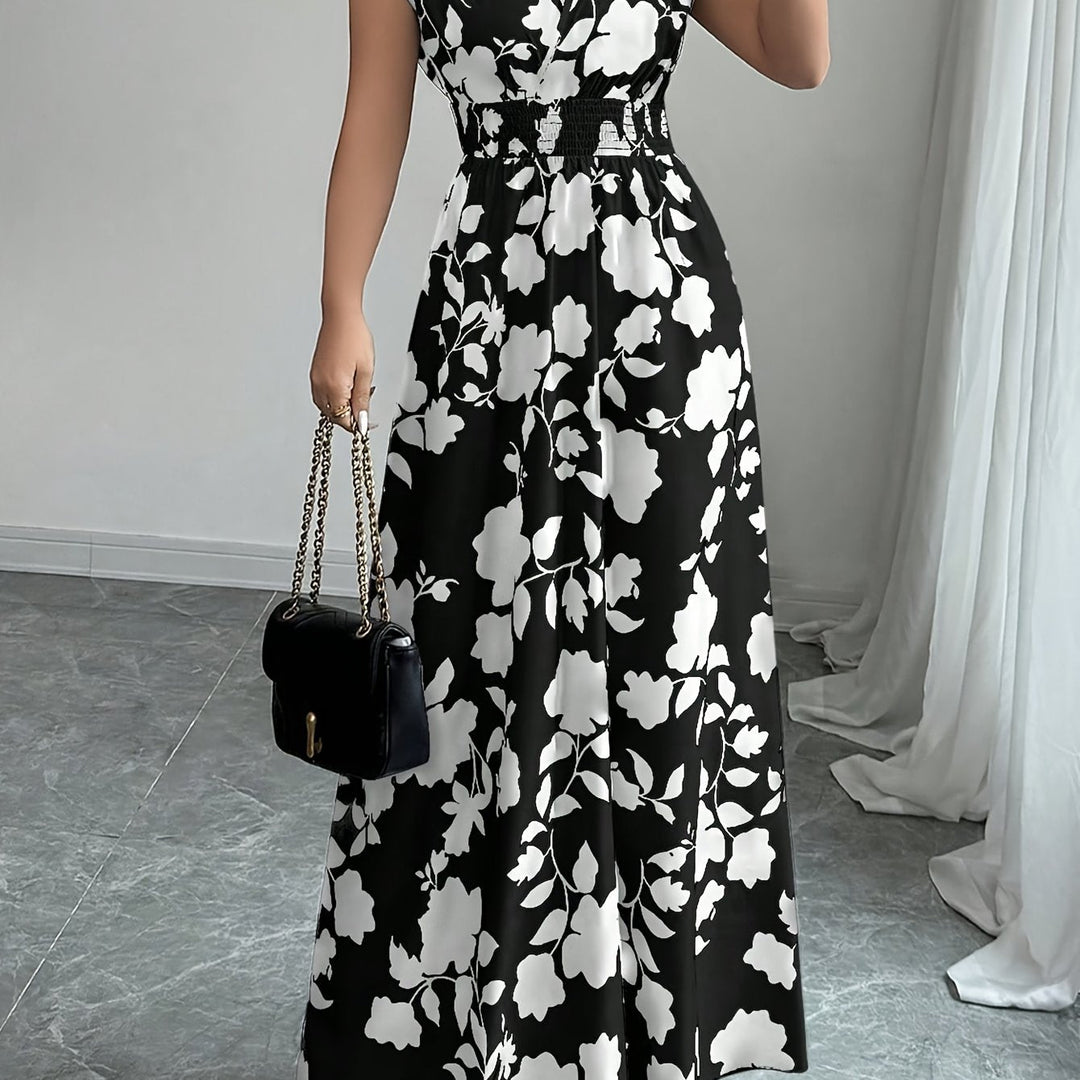 Ladies Flowing Floral Maxi Dress