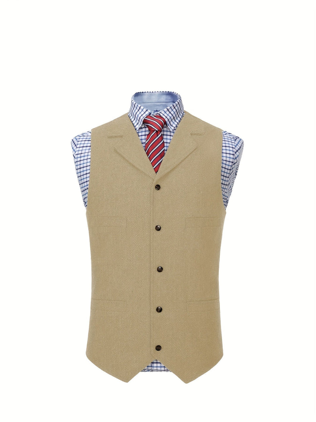 Heritage Herringbone Vest for Men, Plus Size