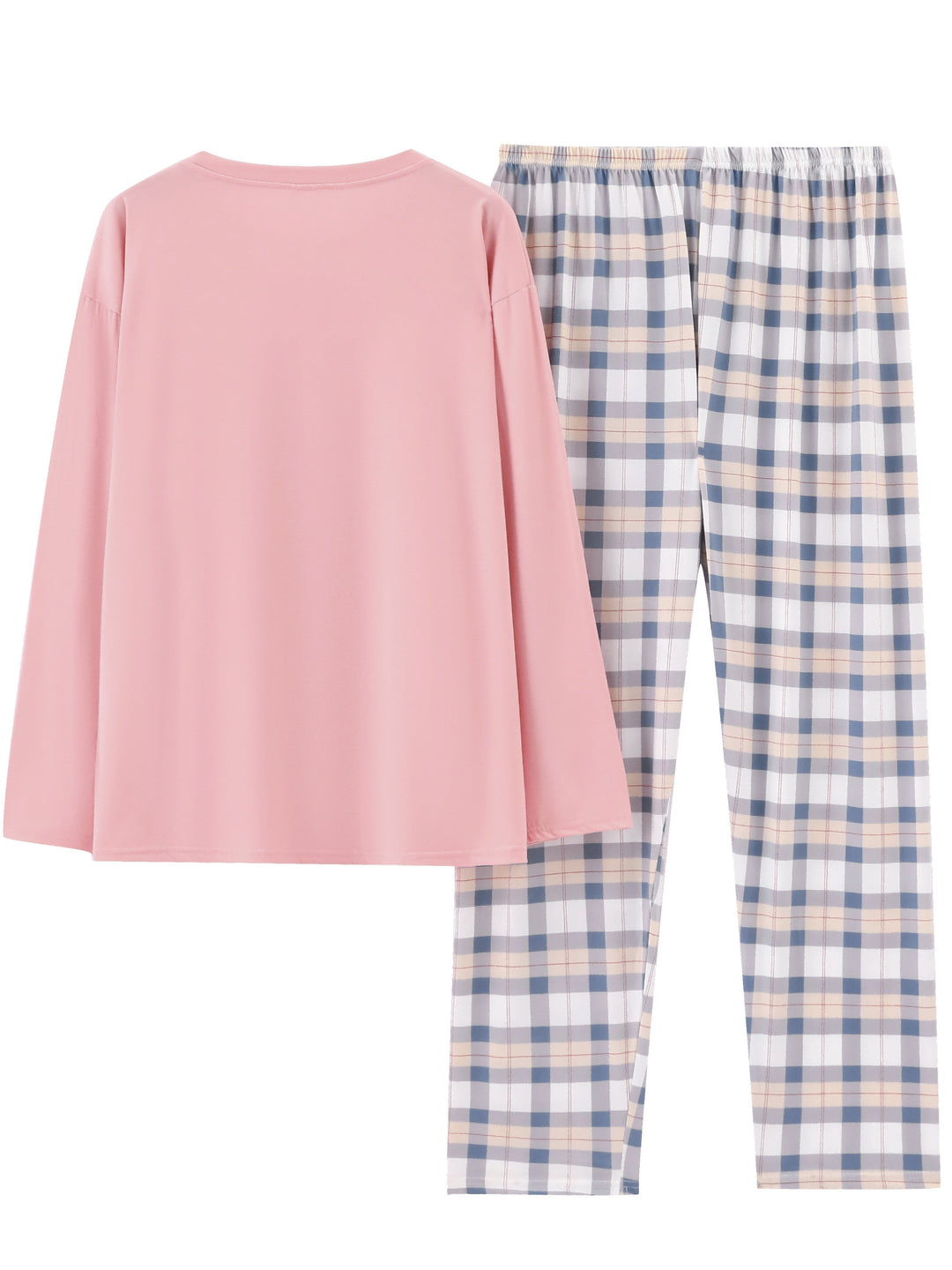Plaid Two-Piece Set for Women, Relaxed Style
