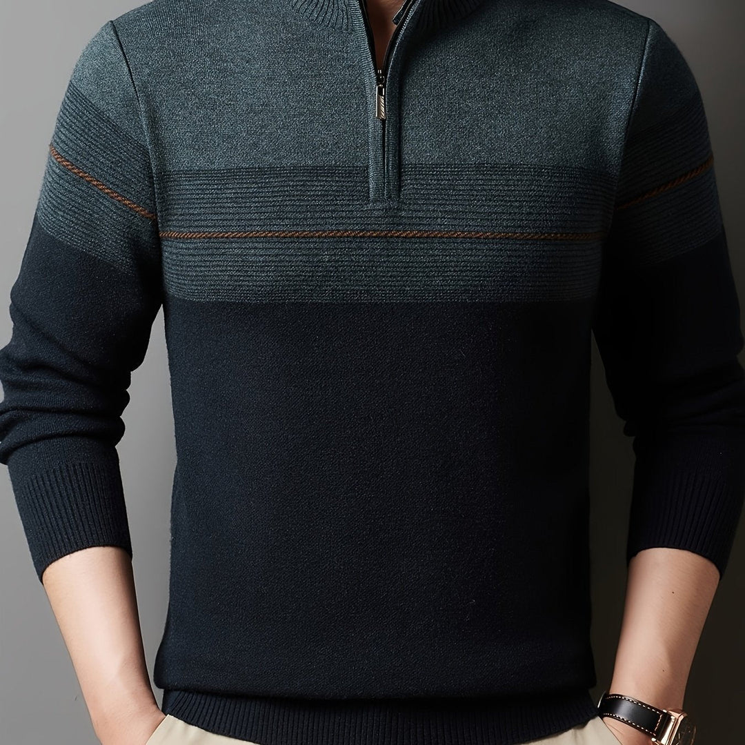 Zip-Neck Sweater for Men