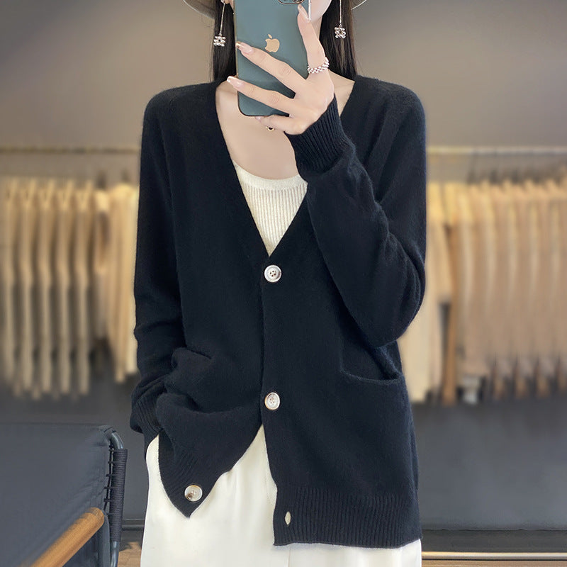 Women's Knit Cardigan Sweater with Pockets