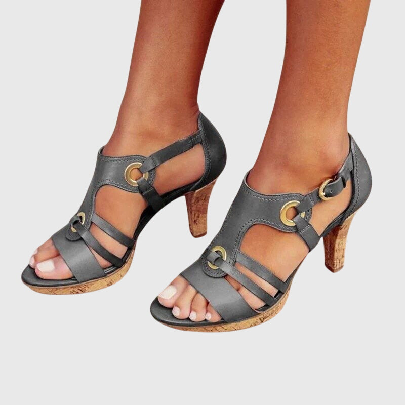 Premium Buckle Orthopedic Heels for Women