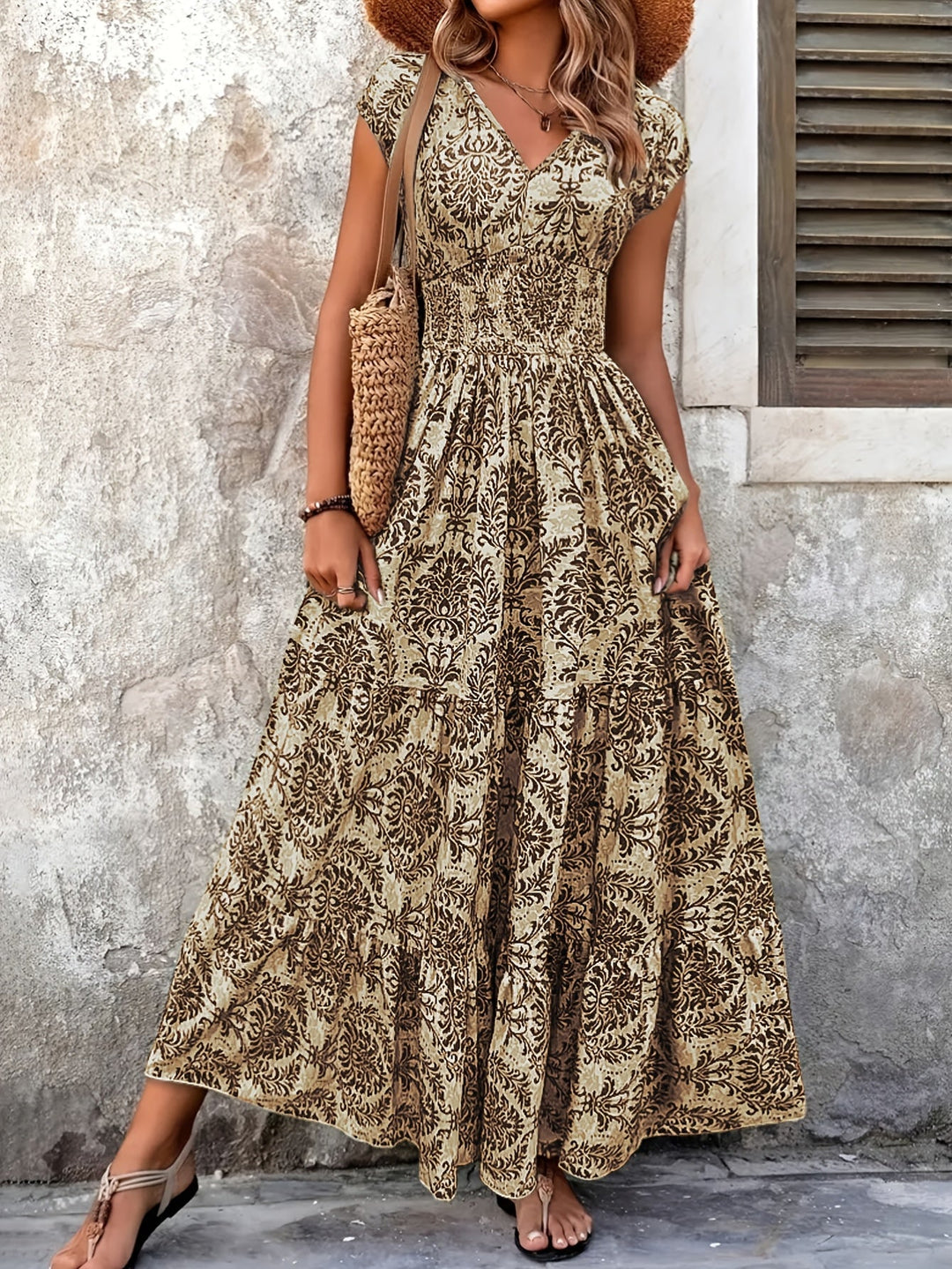 Flowing Bohemian Maxi Dress for Women