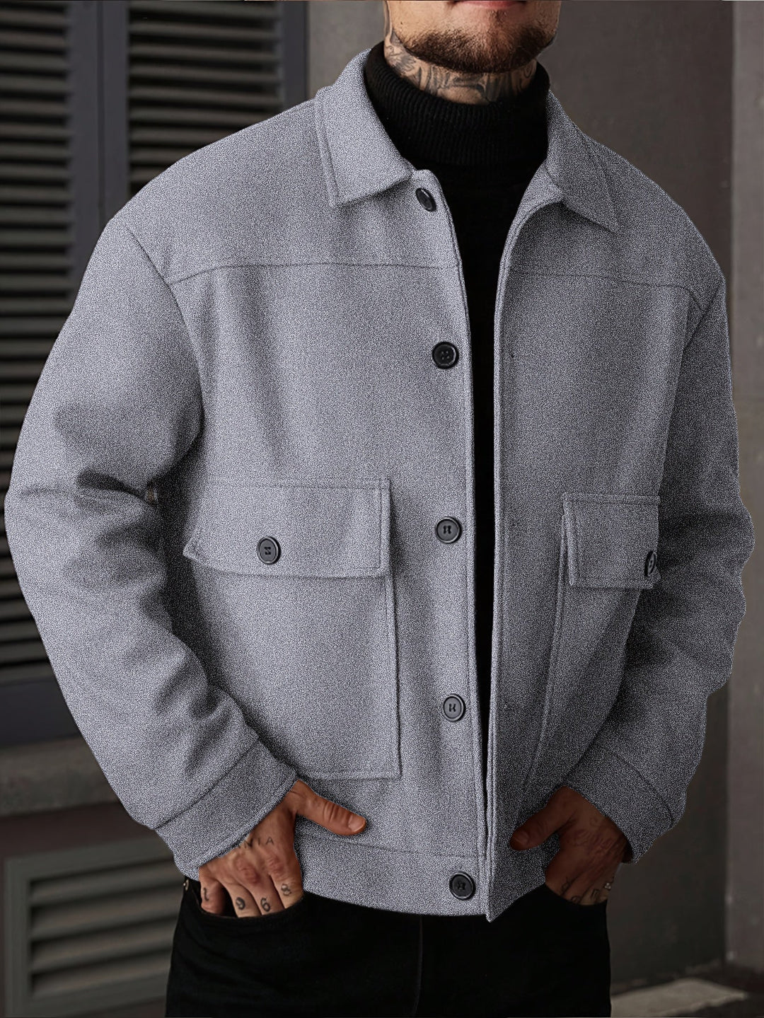 Structured Utility Jacket for Men
