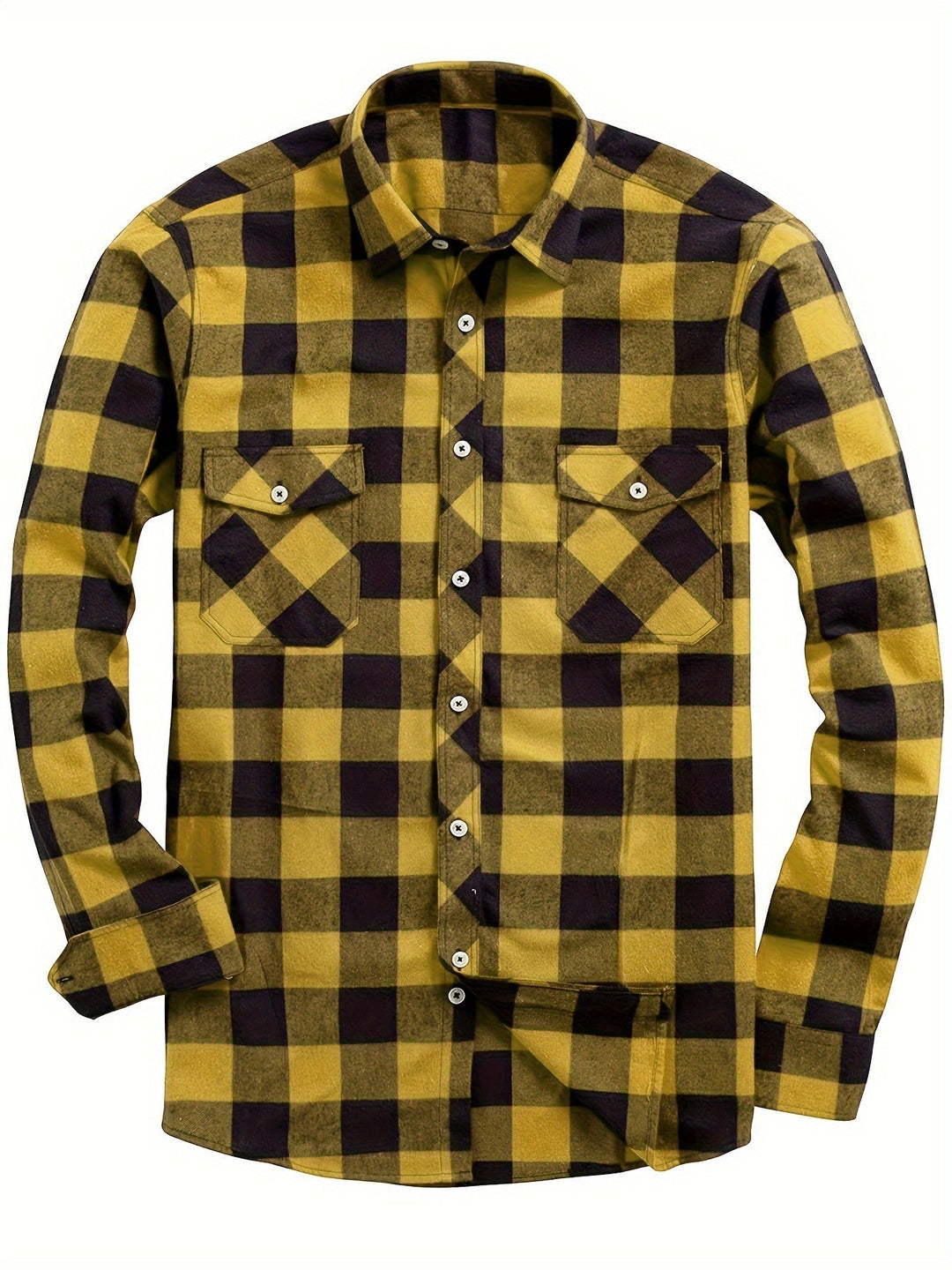 Checked Flannel Shirt for Men, Classic Style