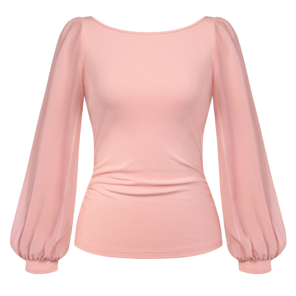 Women's Long Sleeve Blouse – Mesh