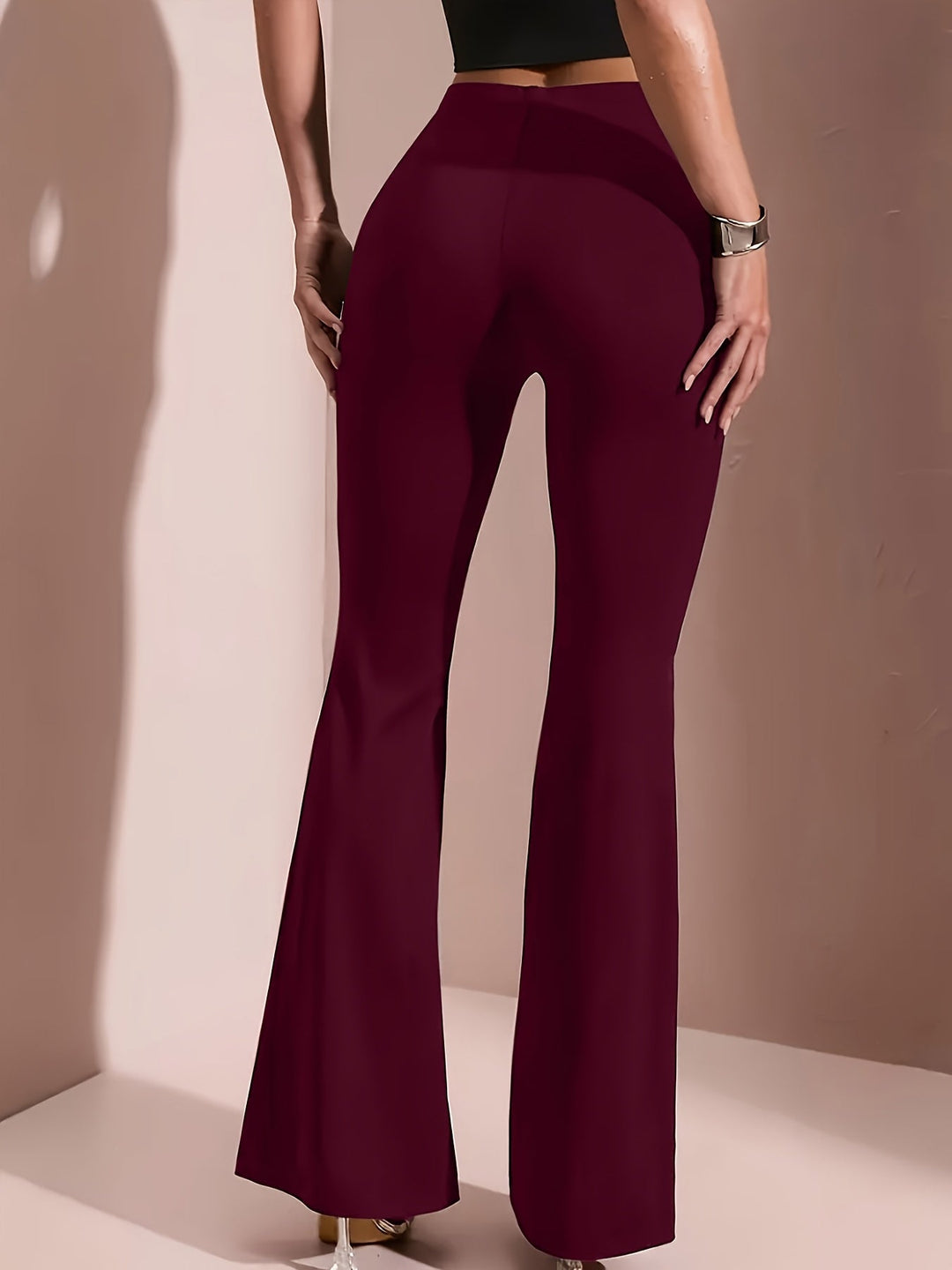 High-Waisted Flared Trousers for Women