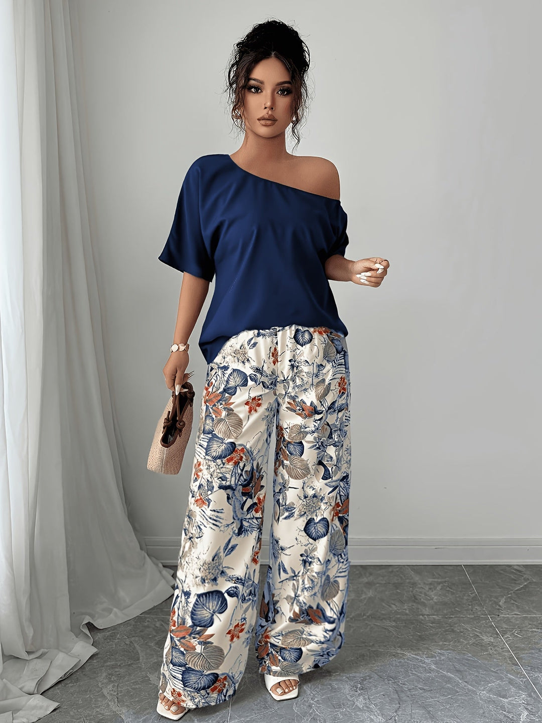 Off-Shoulder Two-Piece Set for Women
