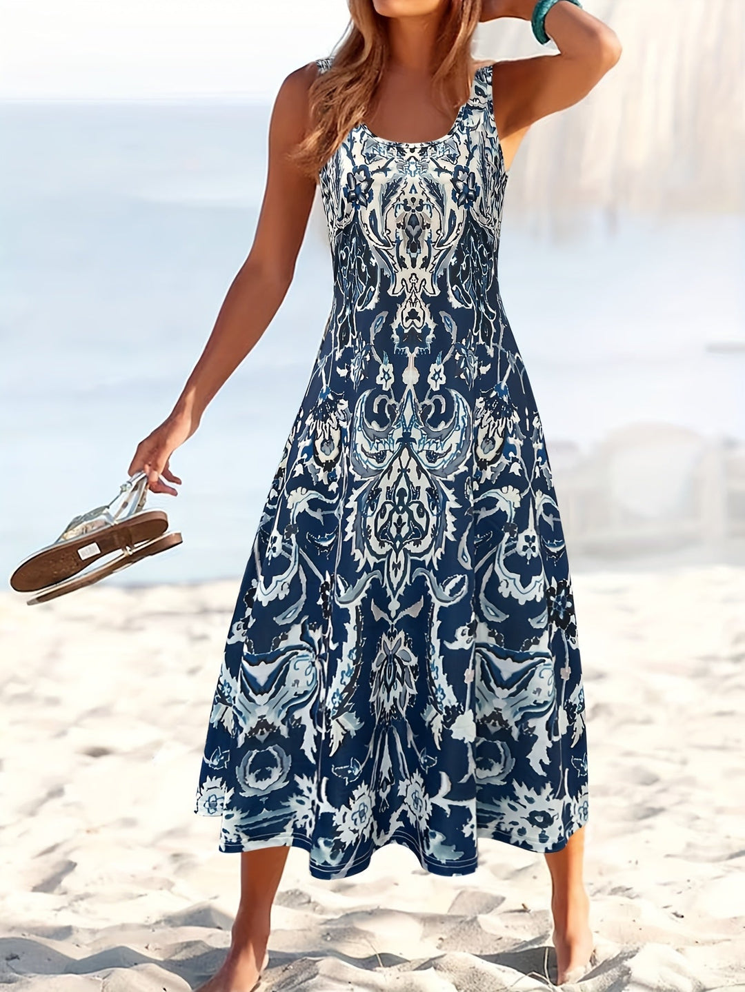 Women's Flowing Floral Maxi Dress