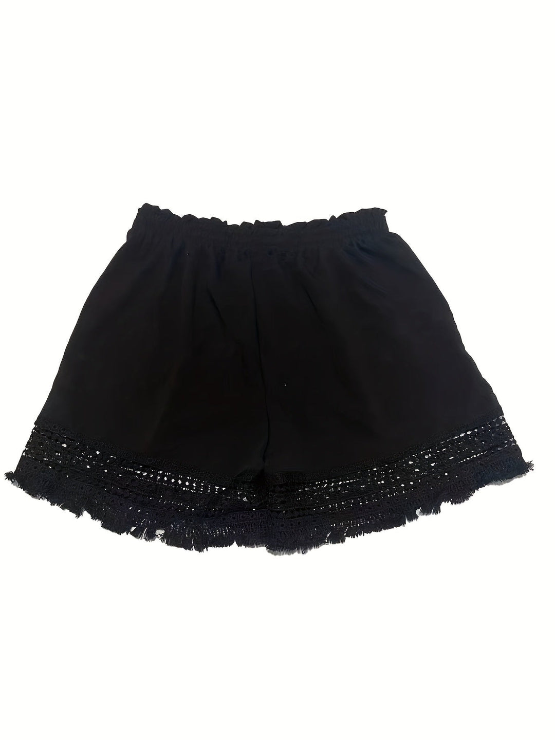 Lace-Trim Paper Bag Shorts for Women