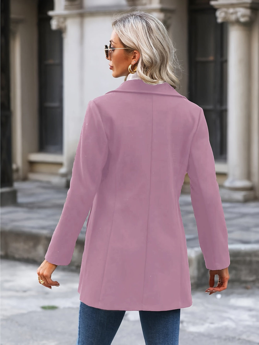 Ladies Waist-Cinching Mid-Length Coat