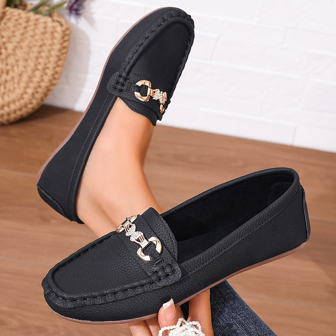 Elegant Buckle Loafers for Women