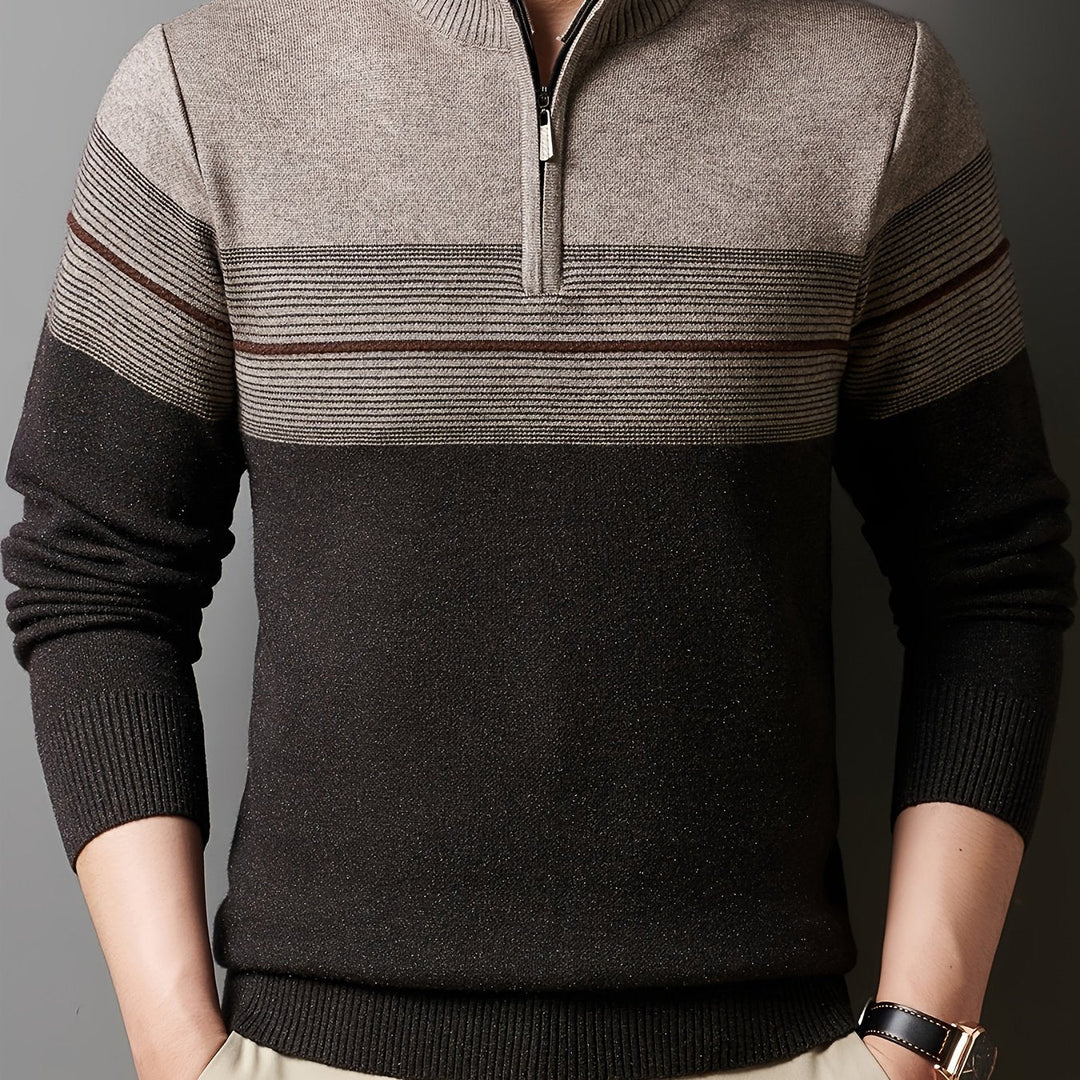 Zip-Neck Sweater for Men
