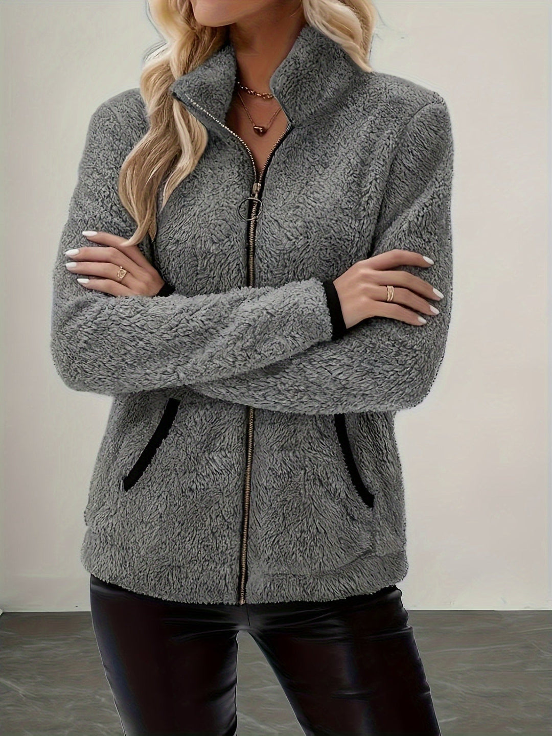 Zip-Up Jacket for Women, Cozy Style
