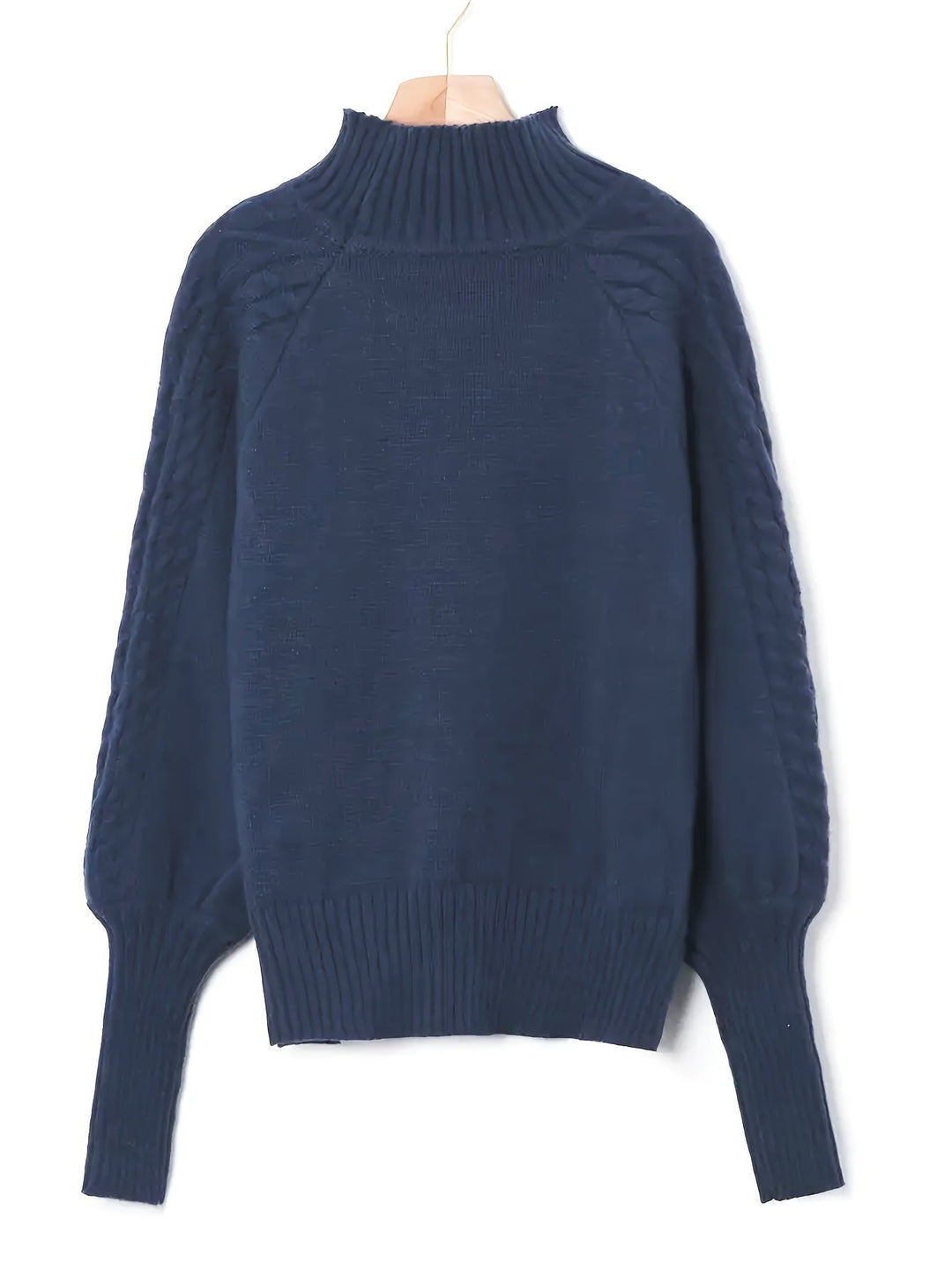 Half-Collar Sweater for Women, Textured Style