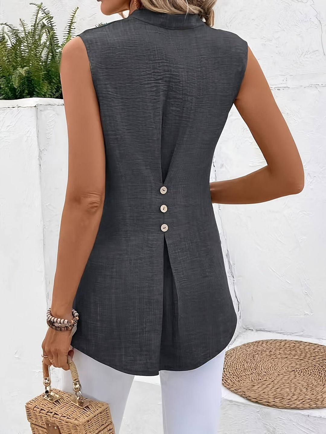 Relaxed Sleeveless Blouse for Women