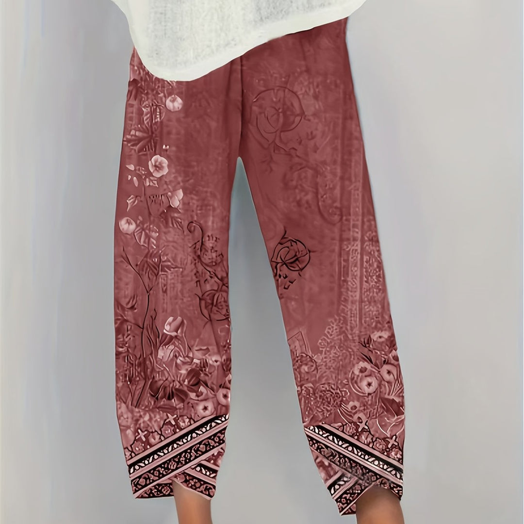 Botanical Cropped Pants for Women