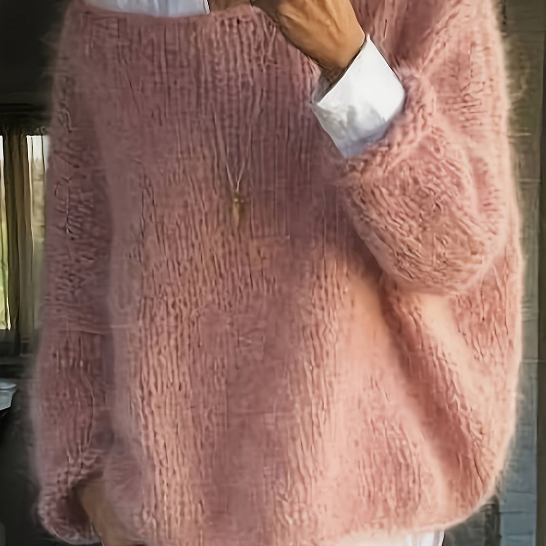 Crew Neck Sweater for Women, Relaxed Style