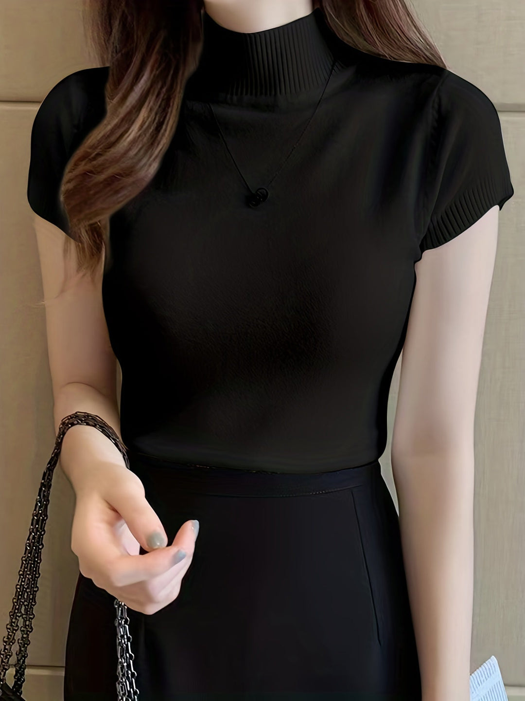 Ladies Refined Mock-Neck Top