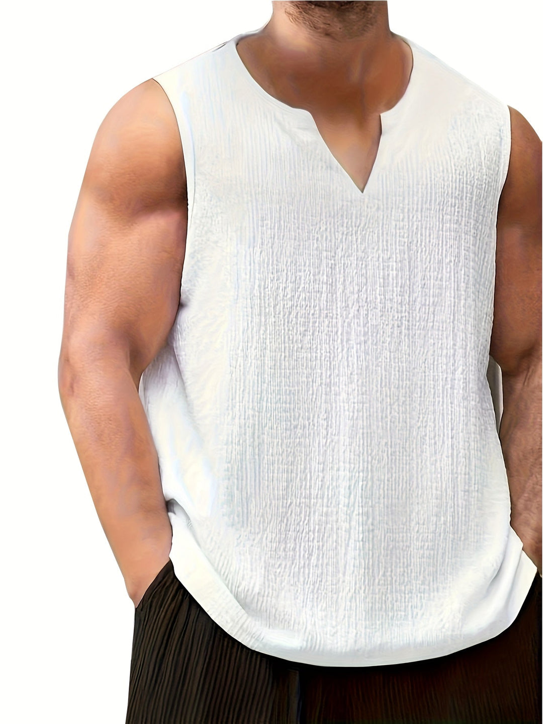 Sleeveless Tank Top for Men, Relaxed Style
