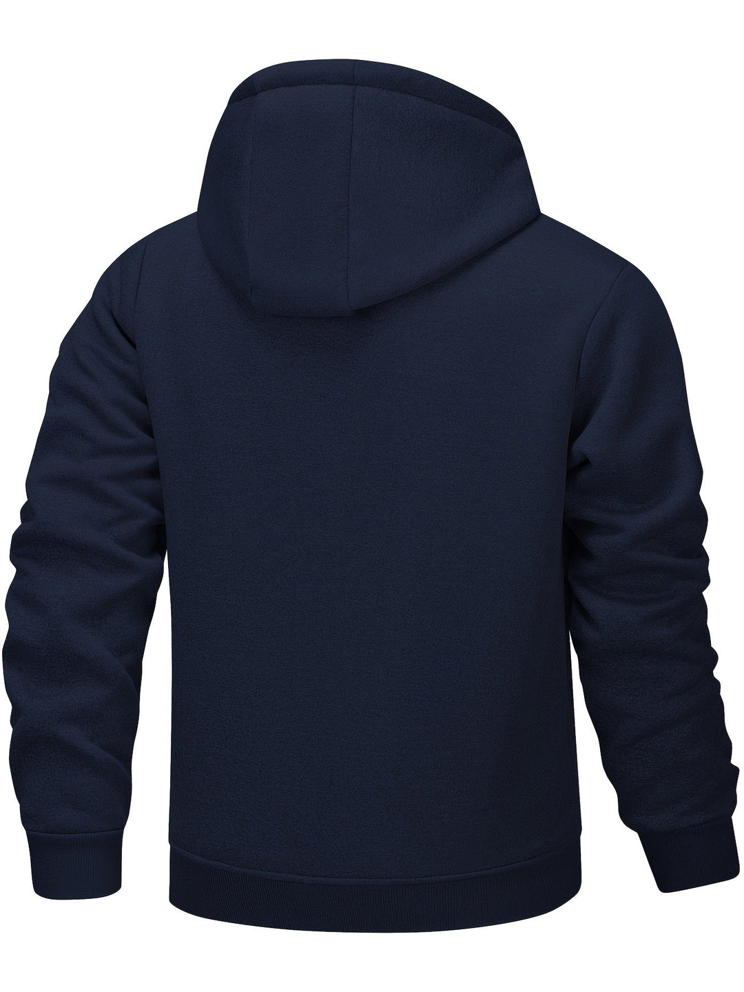Cozy Hooded Zip-Up Jacket for Men, Plus Size