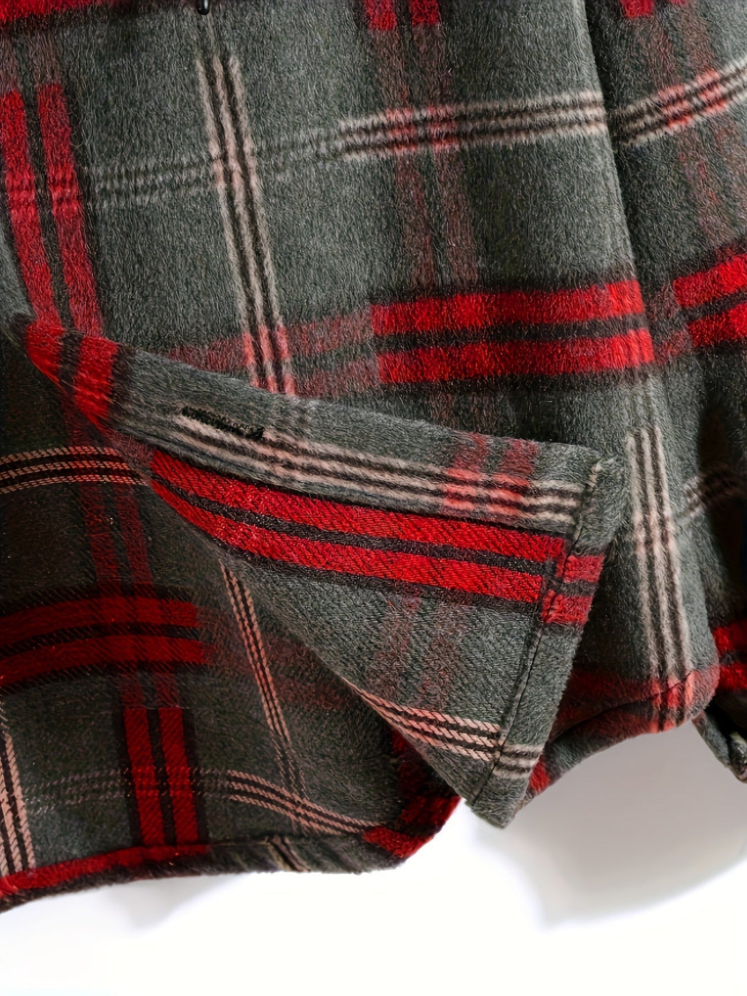 Men's Christmas Plaid Hooded Jacket