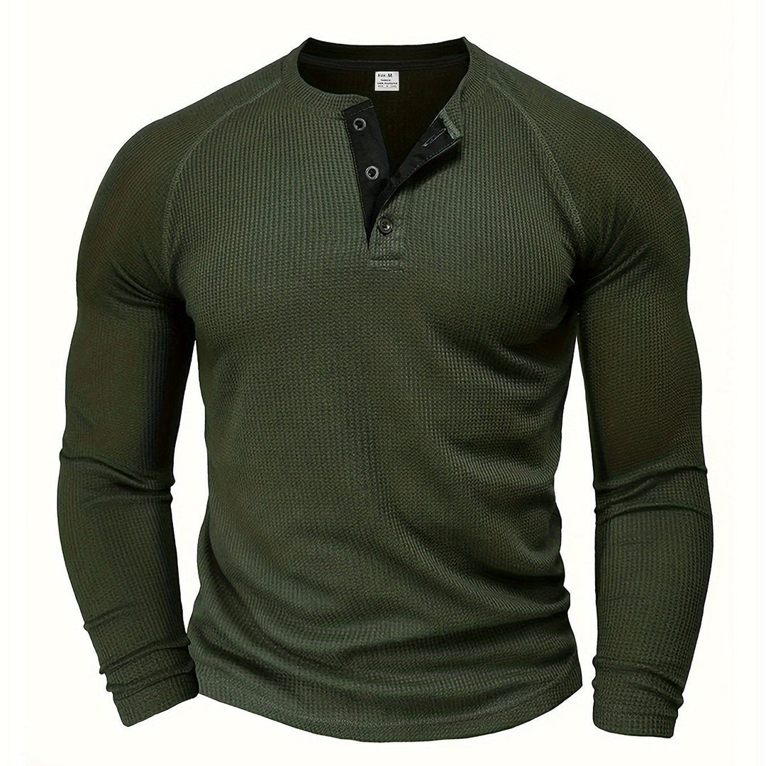 Button Henley Shirt, Men's Classic Fit