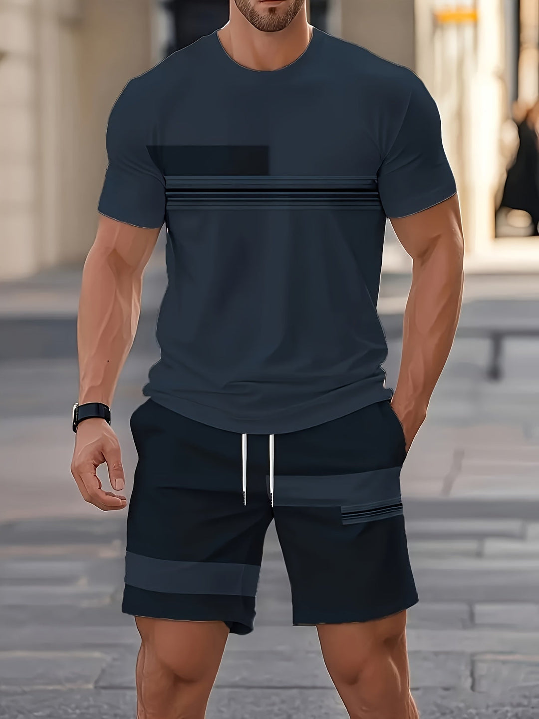 Two-Piece Summer Set for Men, Relaxed Style