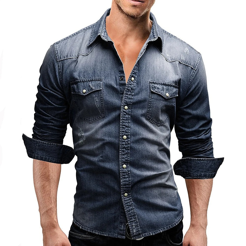 Casual Pocket Shirt for Men, Rugged Style