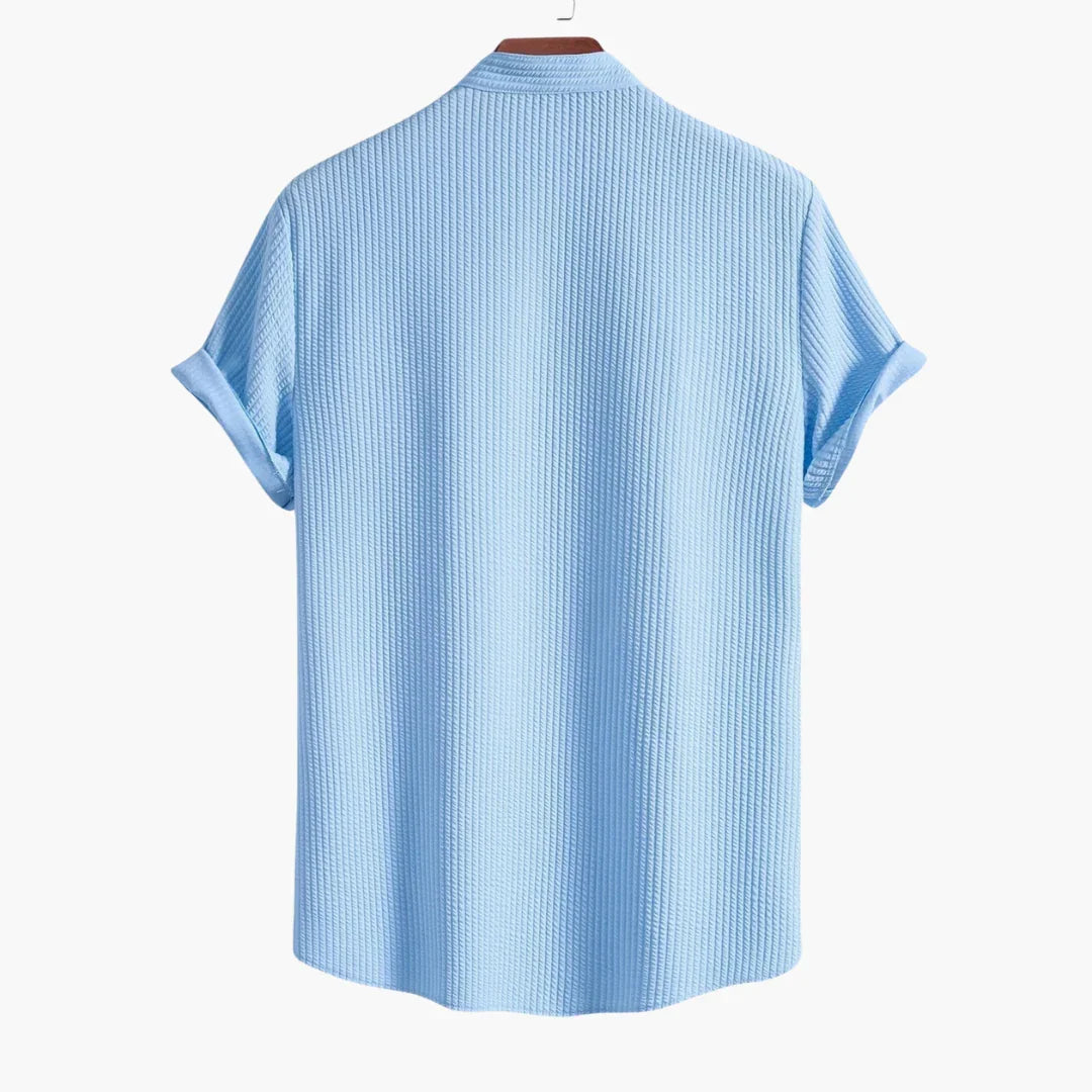 Stand-Collar Shirt, Men's Refined Fit