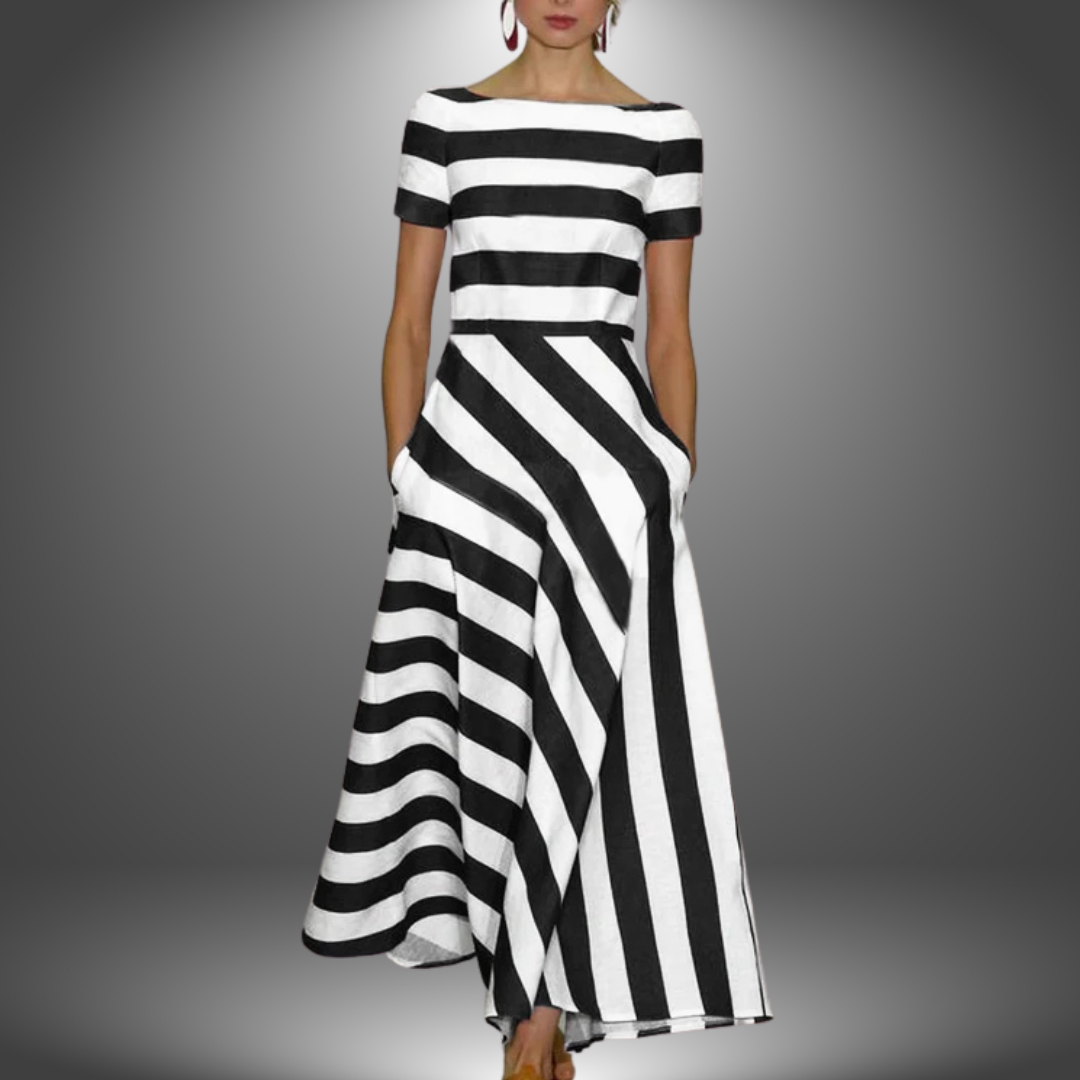 Flowing Striped Maxi Dress for Women