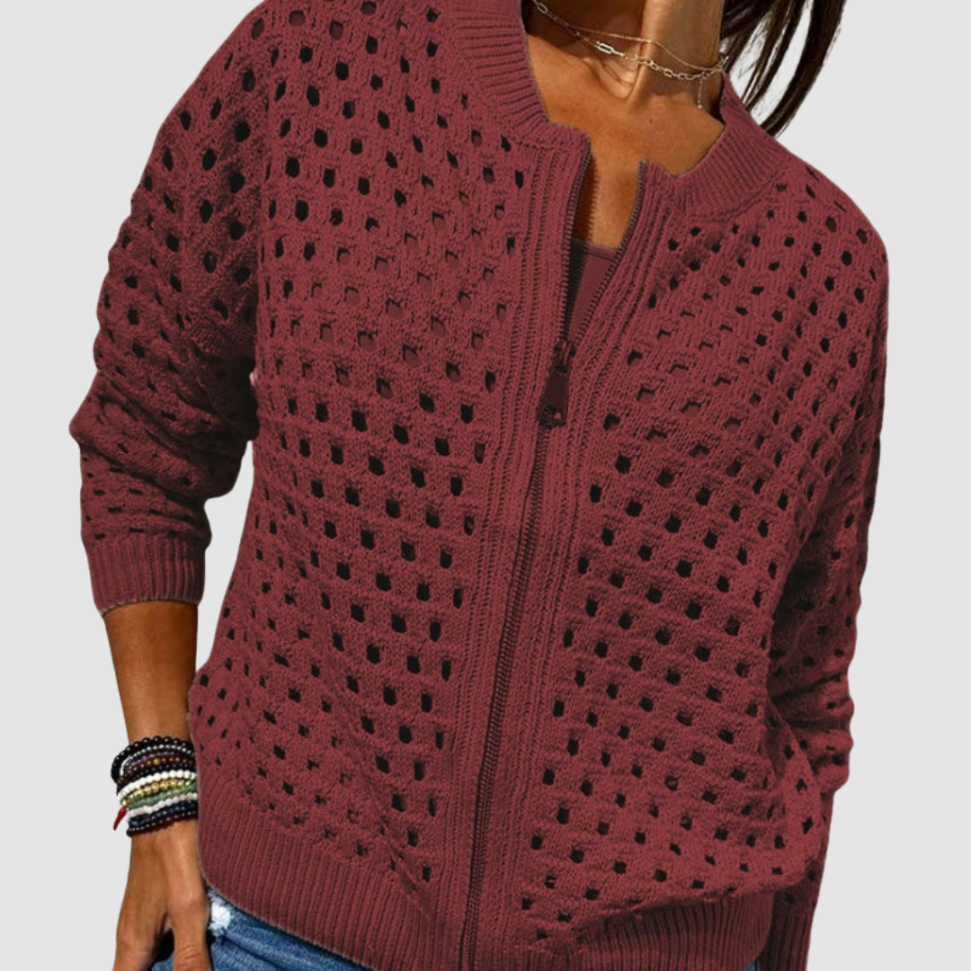 Knitted Hole Cardigan for Women, Premium Style