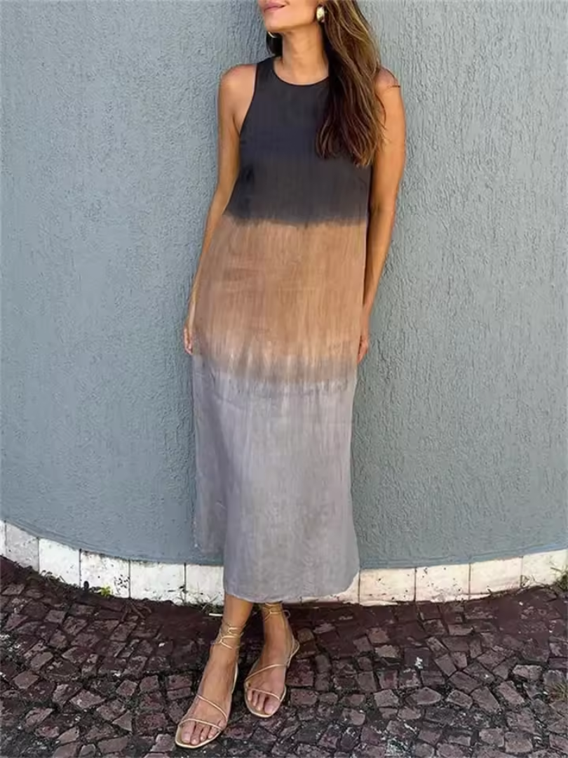 Women's Sleeveless Round Neck Summer Dress
