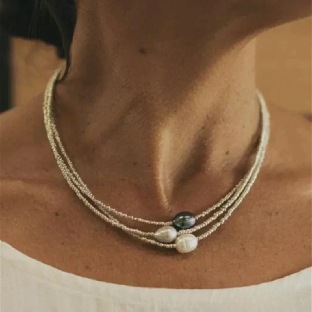 Vintage Pearl Necklace for Women, Elegant Style