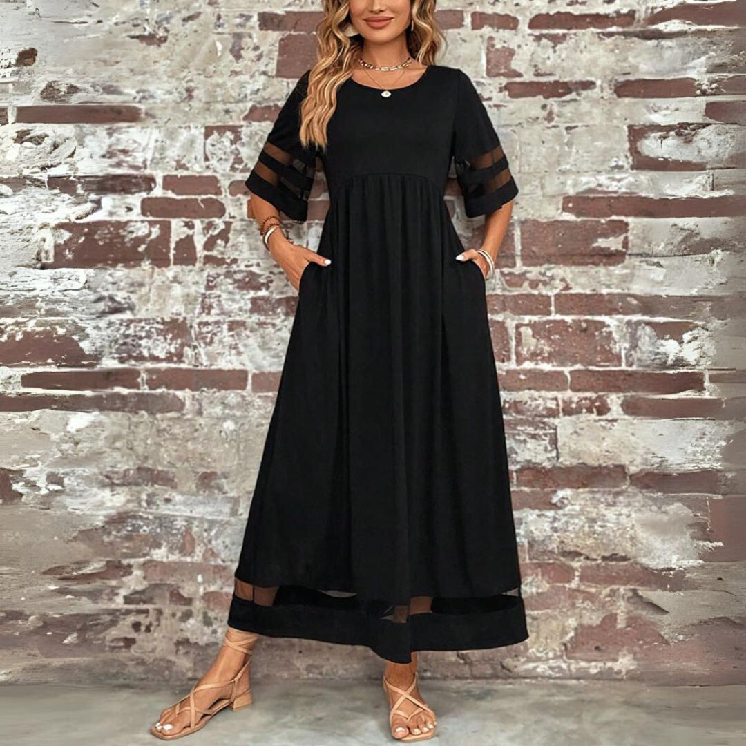 Tummy-Smoothing Midi Dress for Women, Elegant Style