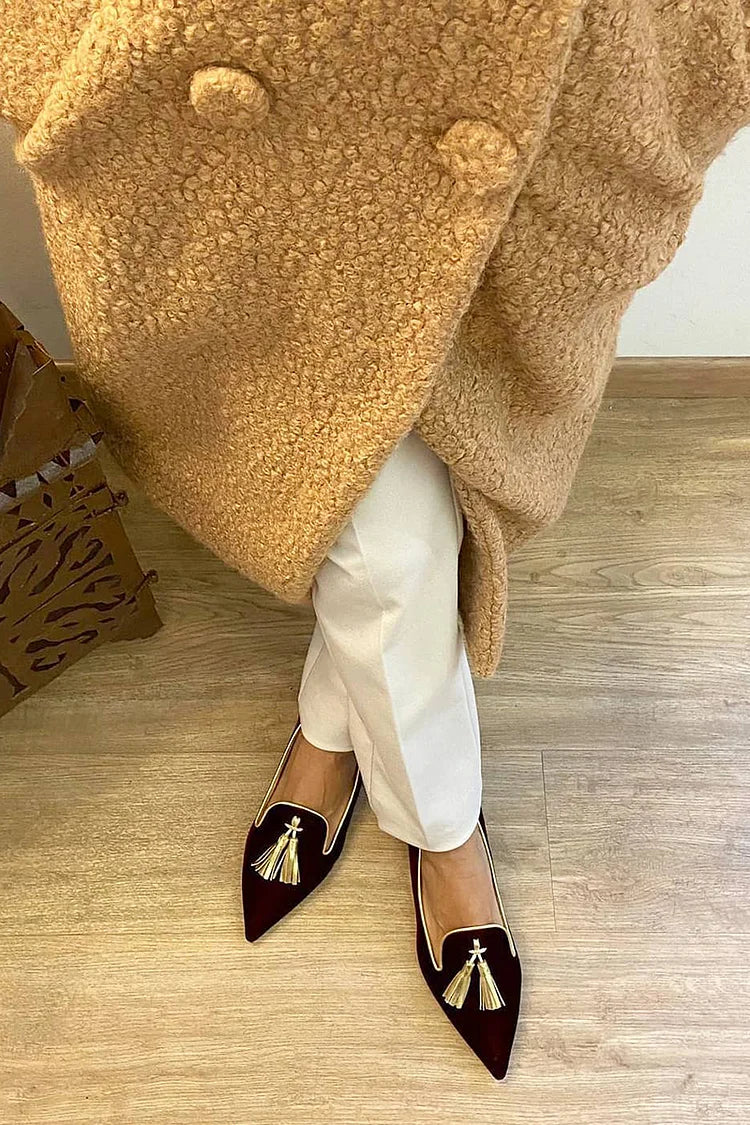 Pointed Tassels Loafer, Elegant Style