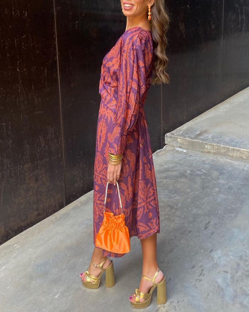 Long V-Neck A-Line Maxi Dress for Women, Plus Size