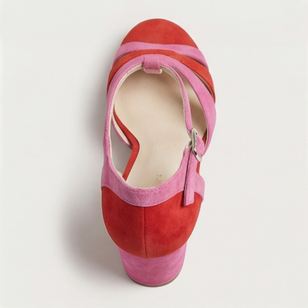 Closed Toe T-Strap Heels, Women's Modern Fit