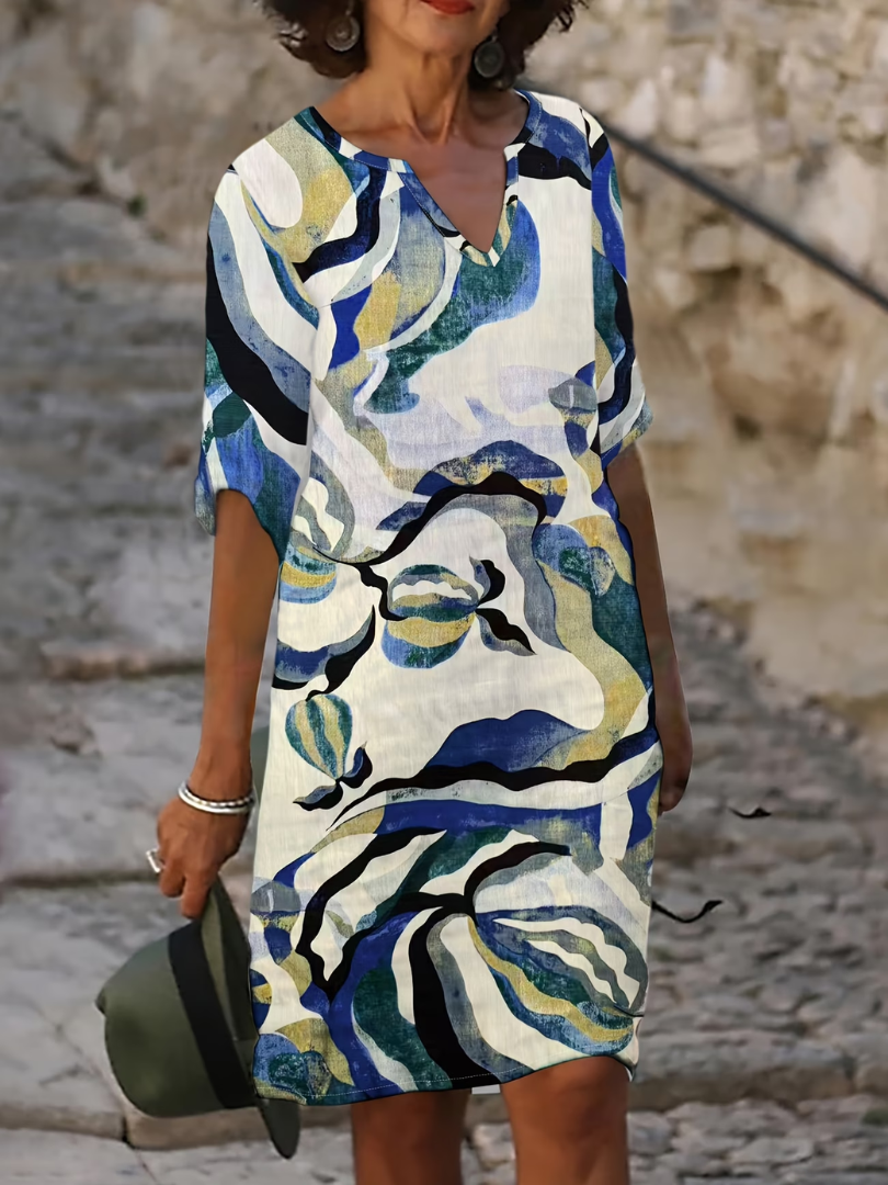 Artful Summer Dress for Women, Plus Size