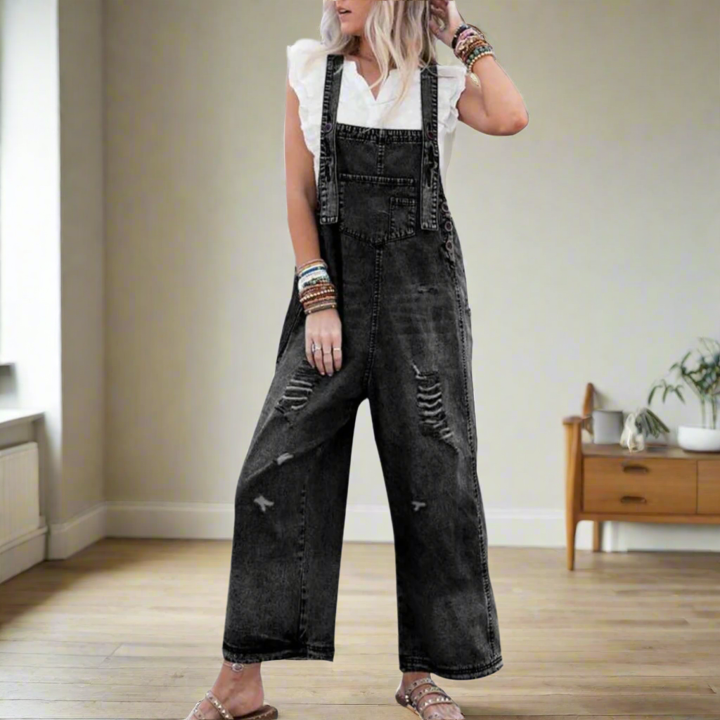 Vintage Style Plain Jumpsuit for Women, Premium Style