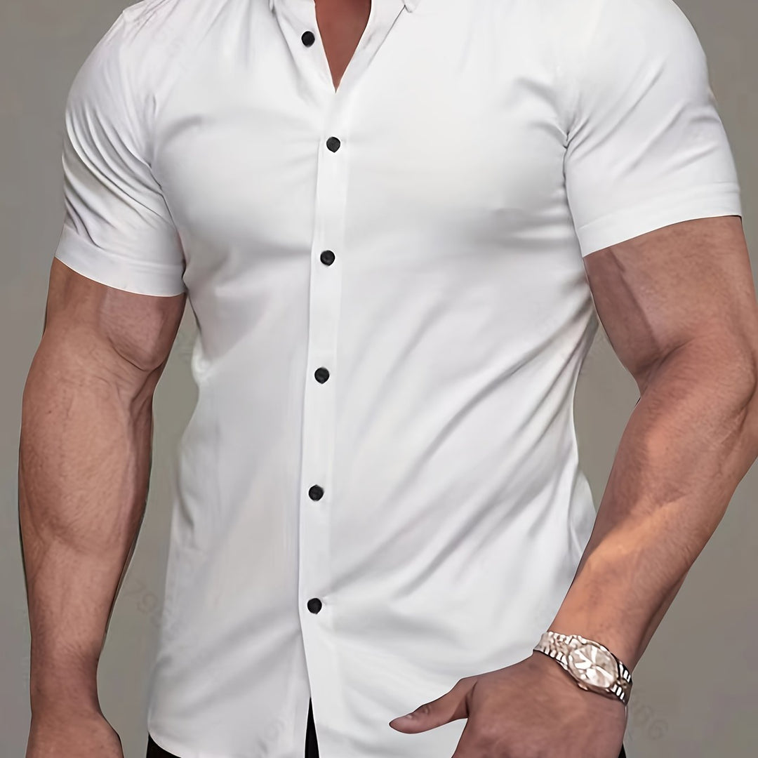 Refined Short-Sleeve Shirt for Men, Plus Size