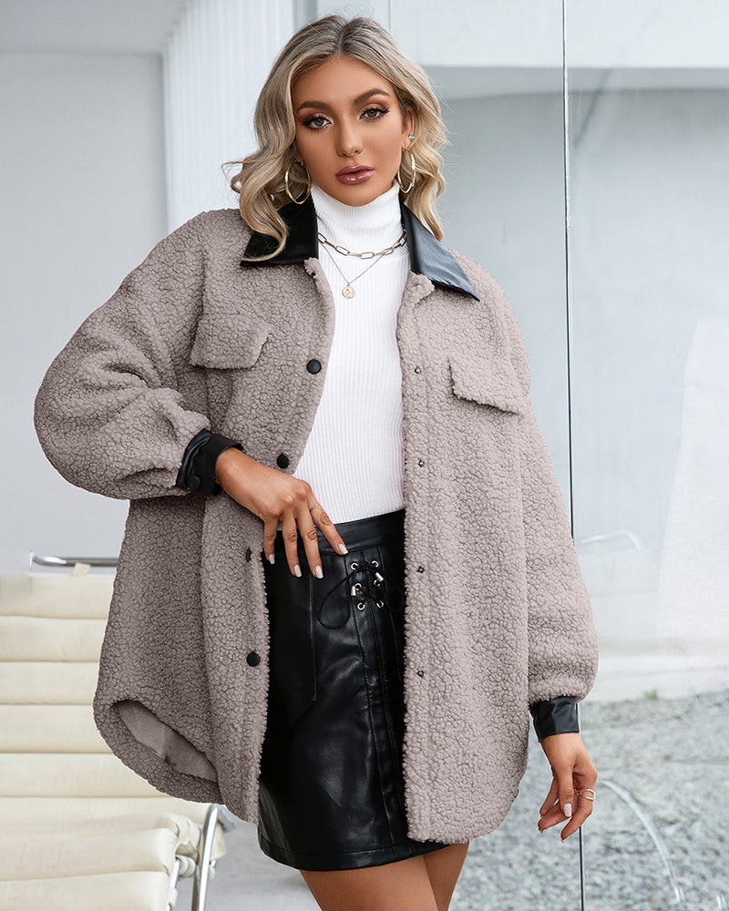 Women's Trench Coat with Lapel Collar – Single-Breasted