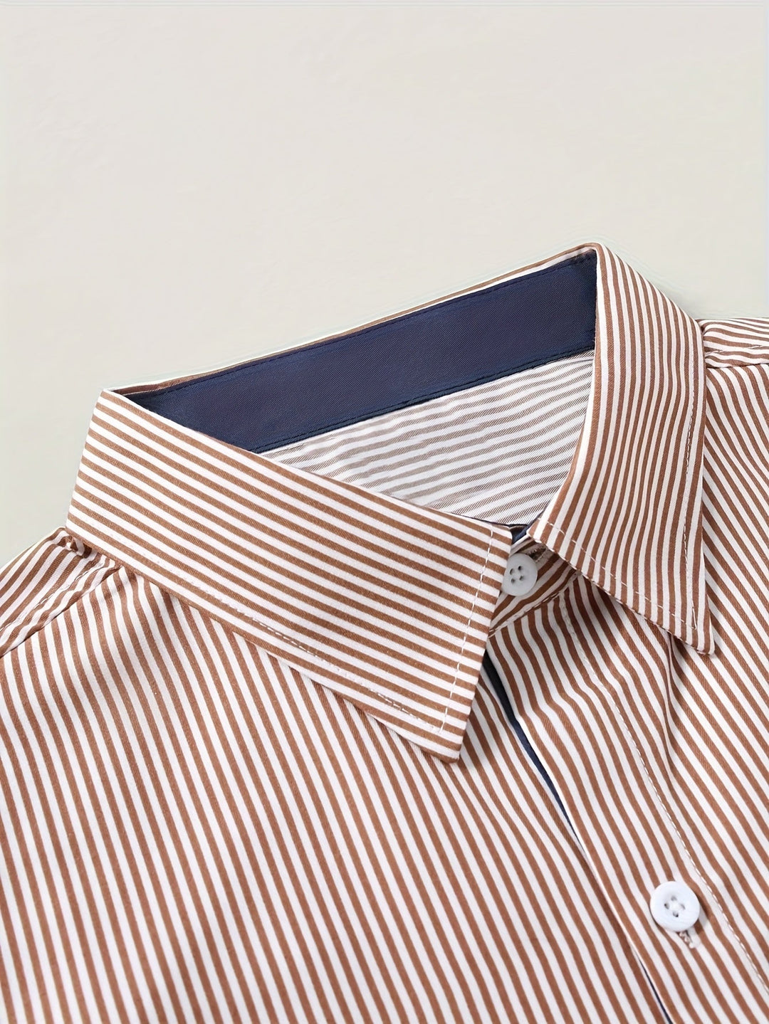 Striped Long Sleeve Shirt for Men, Refined Style