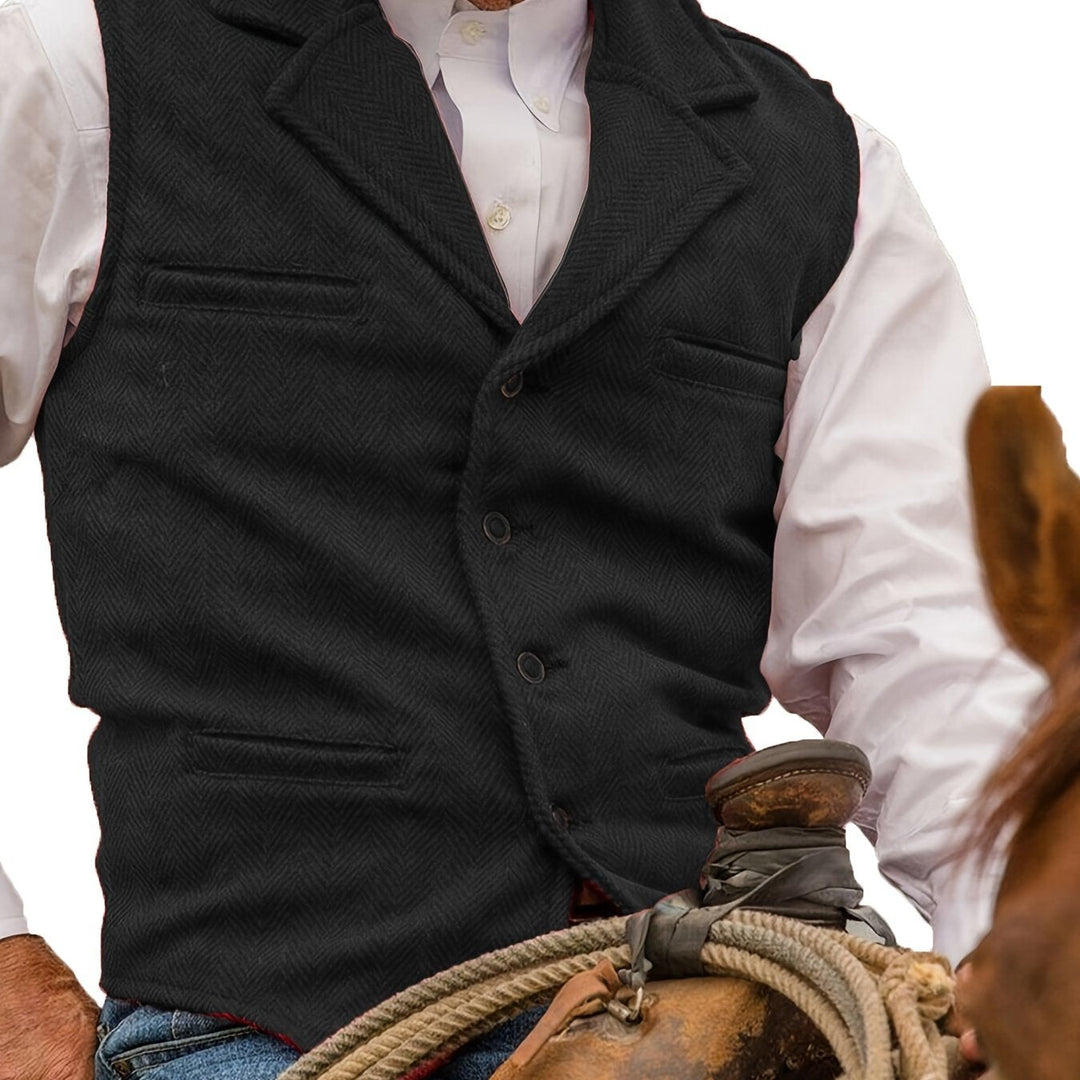 Heritage Herringbone Vest for Men, Plus Size